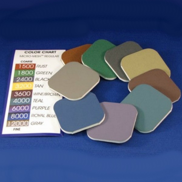 Micro-Mesh Soft Pads, 100 x 75 mm, 9-Piece Set, Abrasives